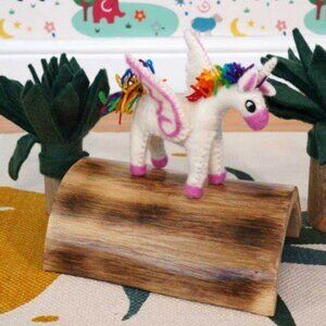 NWT Papoose Toys Half Hollow Wood Log